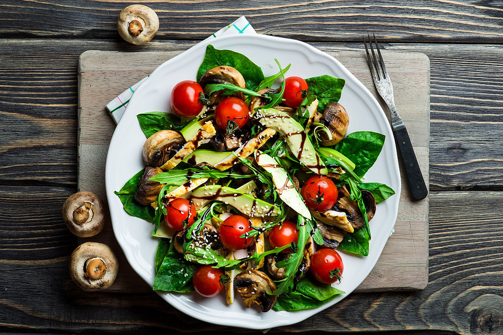 plate with salad