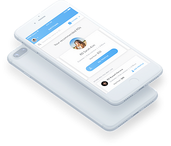 mobile phone with Nutrimedy app on it